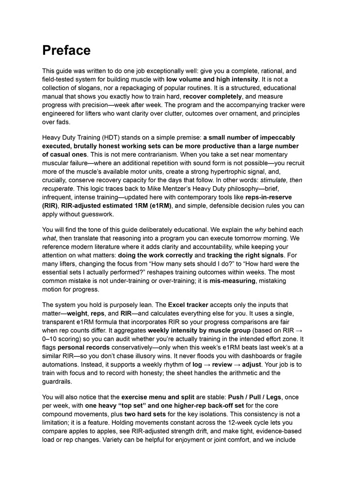 The Heavy Duty Training Program - 12 Weeks of Maximum Growth, Minimum Volume